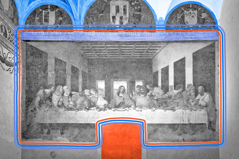 Leonardo da Vinci’s ‘The Last Supper’ originally included Jesus’ feet.