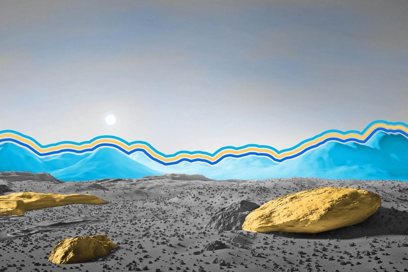 Sunsets on Mars are blue.