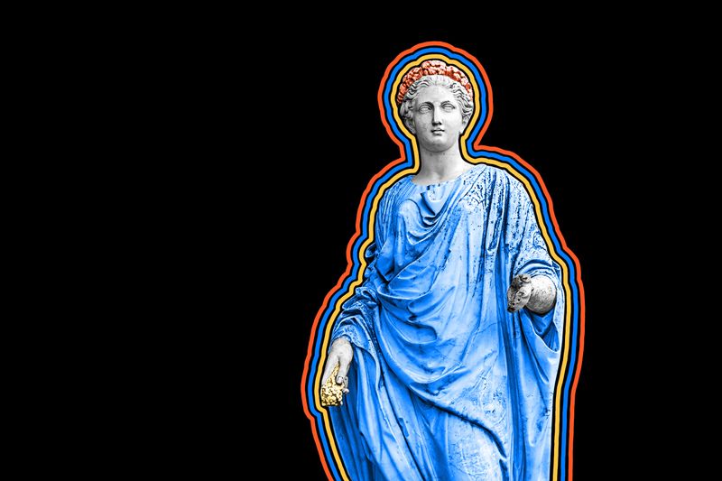 Ancient Greek and Roman sculptures were not pure white.