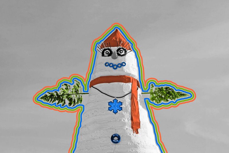 A town in Maine built a 122-foot-tall snowperson.