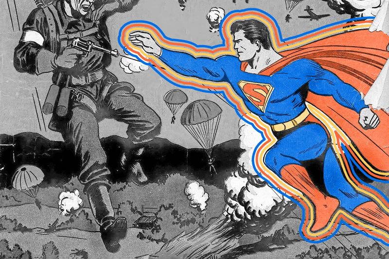 Superman originally couldn’t fly.