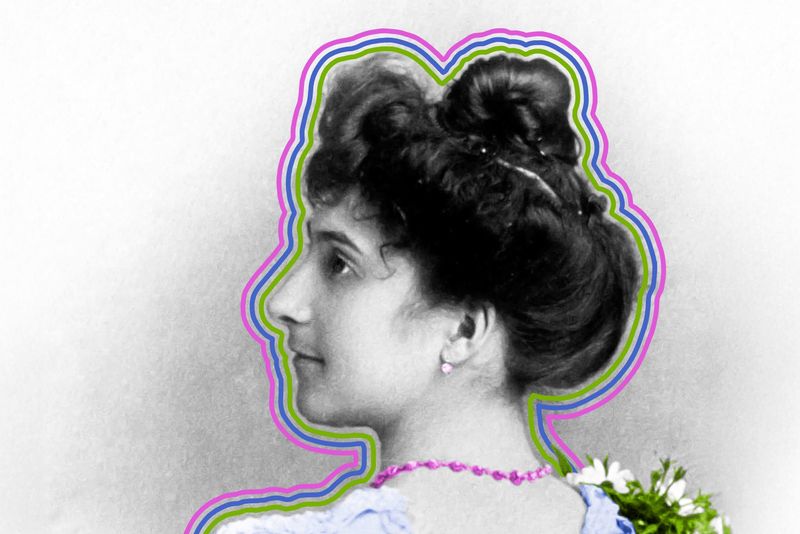 Portrait of the oldest documented human, Jeanne Louise Calment, as a young woman in 1895