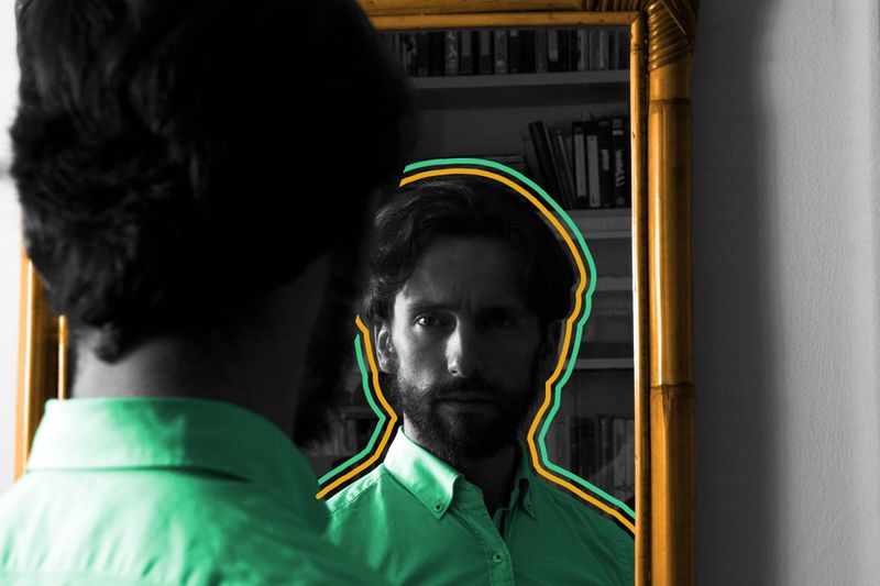 Staring in a dimly lit mirror too long can distort your perception of your face.