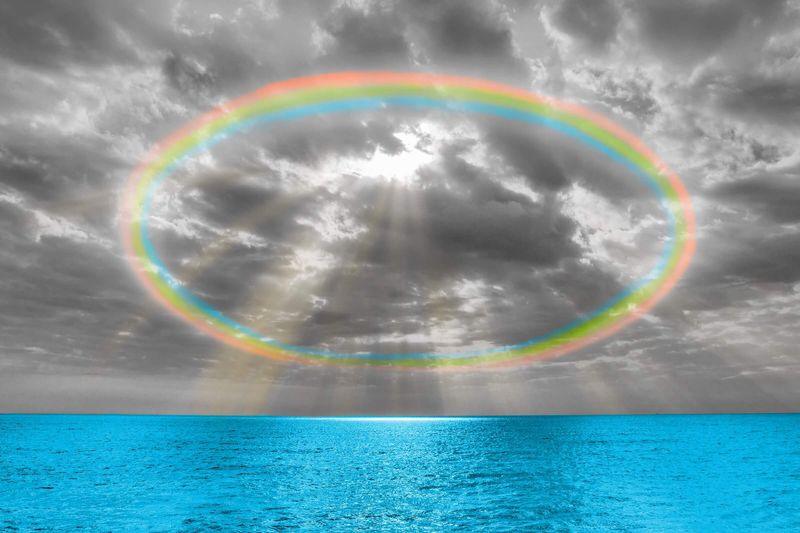 Rainbows are actually full circles.